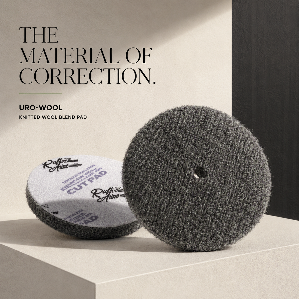 Buff and Shine Uro-Wool Grey Knitted Wool Blend Pad