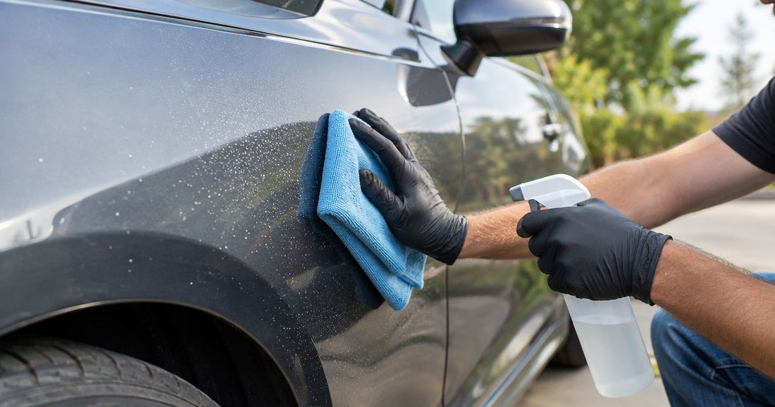 How to remove overspray paint dots from a vehicle exterior