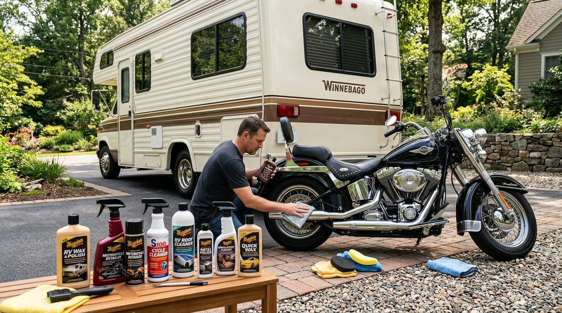 Detailing chemicals for RV and motorcycle owners