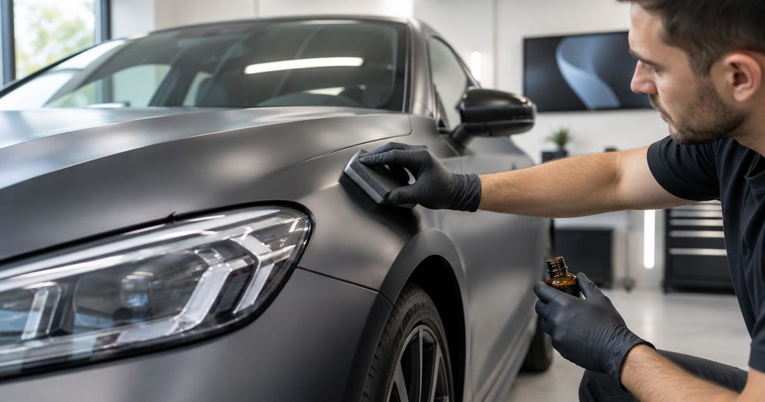 Ceramic coating for matte-finish vinyl wraps