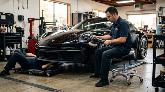 Ergonomic detailing stools and creepers for shop technicians