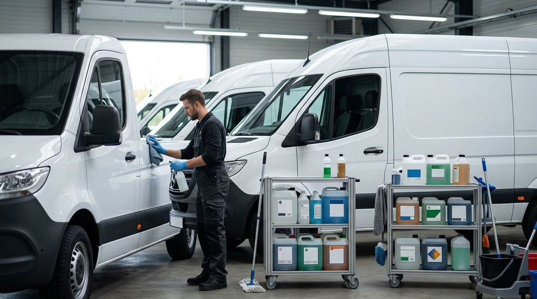 Detailing chemicals for delivery van fleets