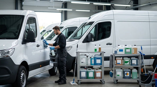 Detailing chemicals for delivery van fleets