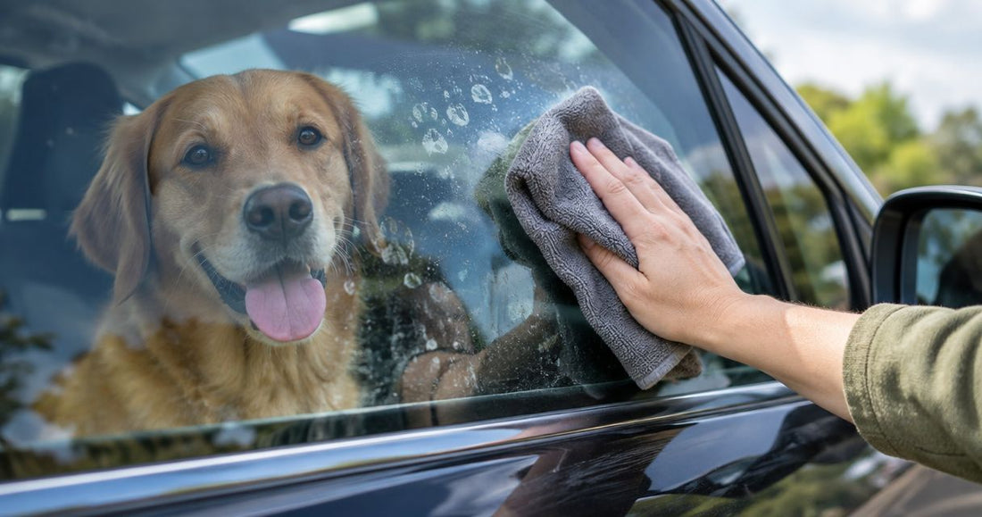 How to remove dog slobber and nose marks from car windows