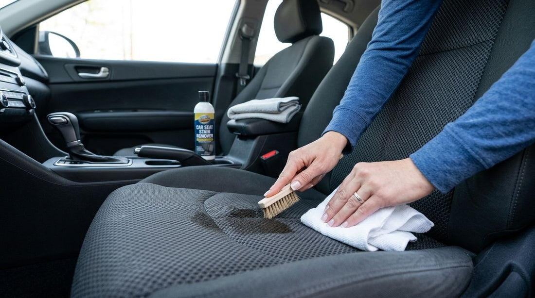 How to remove stains from cloth car seats without water rings