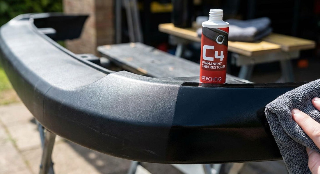 Permanent trim restorer for faded plastic on used cars