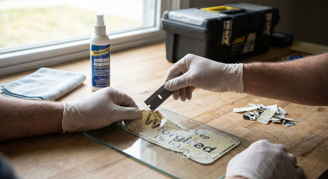 How to remove decals and stickers with a razor blade safely