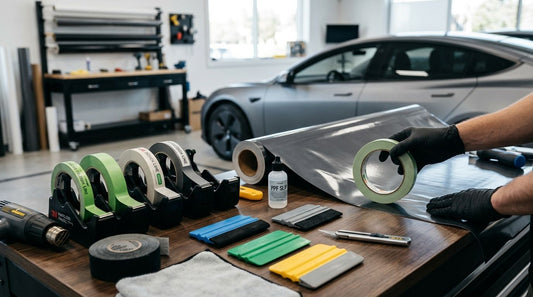Knifeless tape and PPF install tools for wrap installers