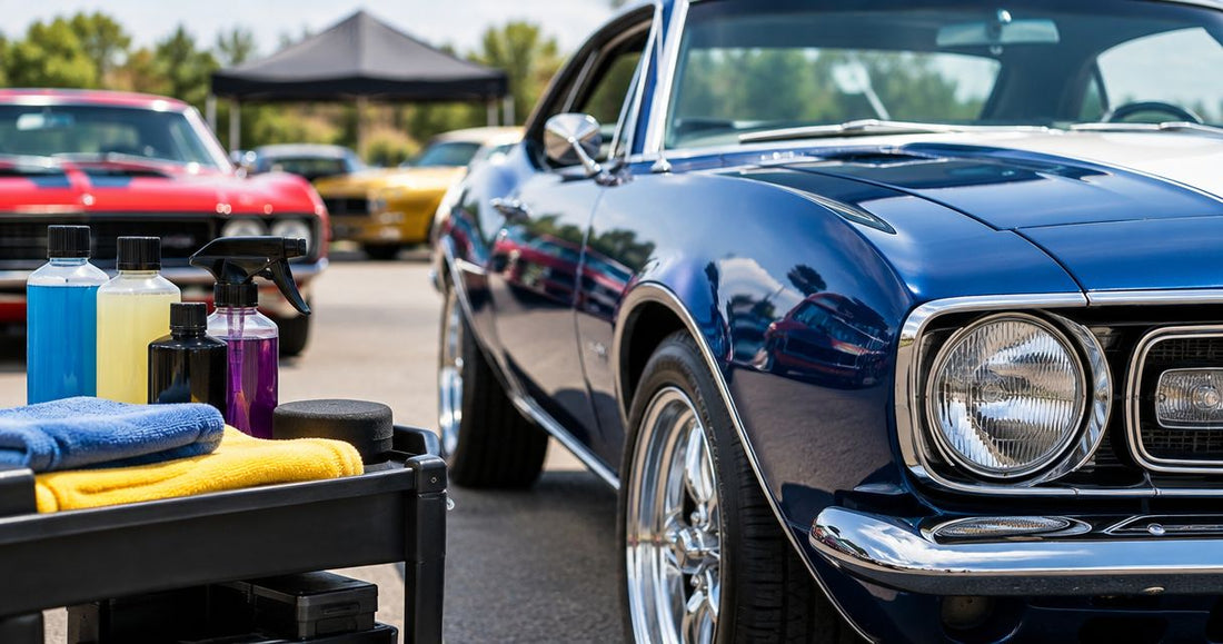 Detailing chemicals for classic muscle car shows