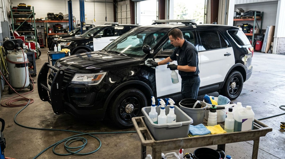 Detailing chemicals for police and municipal fleet vehicles