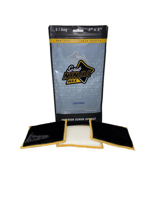 Scrub Ninja Max - Interior Scrubbing Sponge (5 in. x 3 in.) - 3 pack Black/White