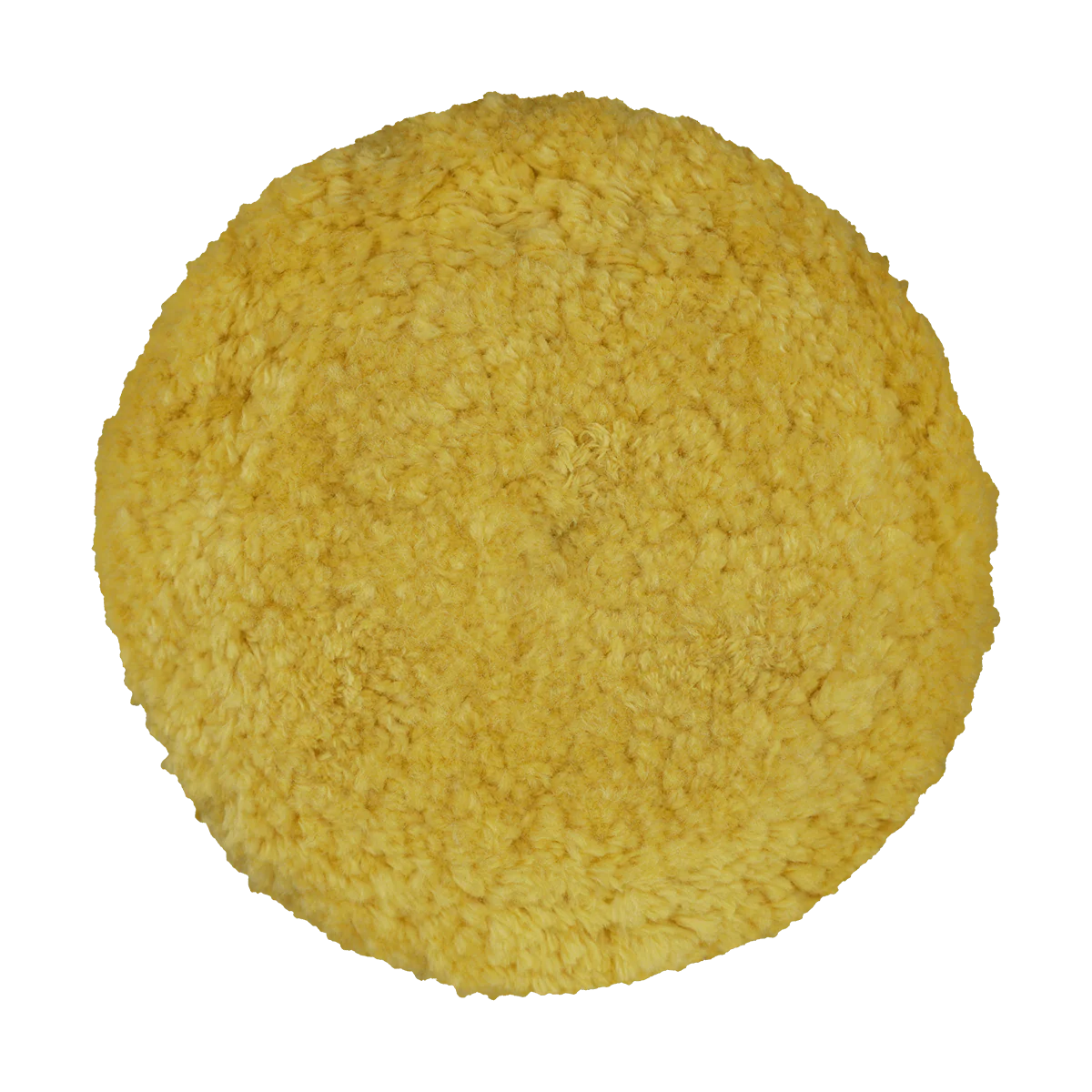 Buff and Shine 7.5" 100% Yellow Wool 4 Ply Twist Grip Pad™ with Center Tee