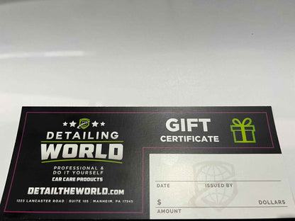 Detailing World Gift Certificate