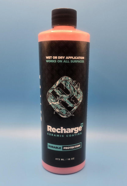 HydroSilex Recharge 16 oz ceramic detail spray for enhancing gloss, slickness, and hydrophobic protection on coated vehicles