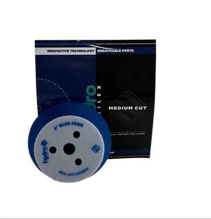 Hydrosilex Medium Cut Blue Foam Pad 3" 