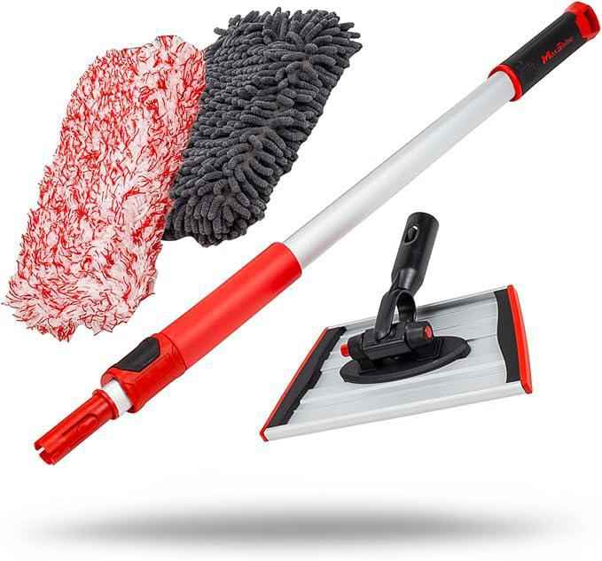 Maxshine Telescoping Wash Pole with Microfiber Mitt for Effortless Cleaning