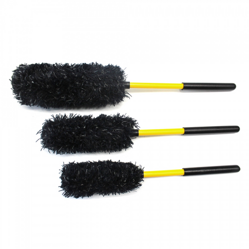 MaxShine Microfiber Wheel Brush 3-Piece Kit Action