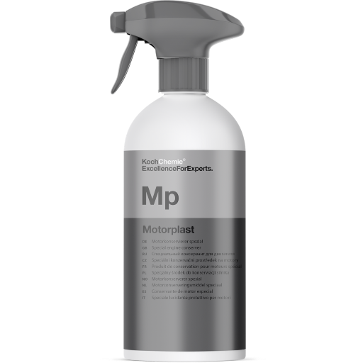 Koch Chemie Motorplast engine bay dressing that restores plastic and rubber surfaces while providing long-lasting protection